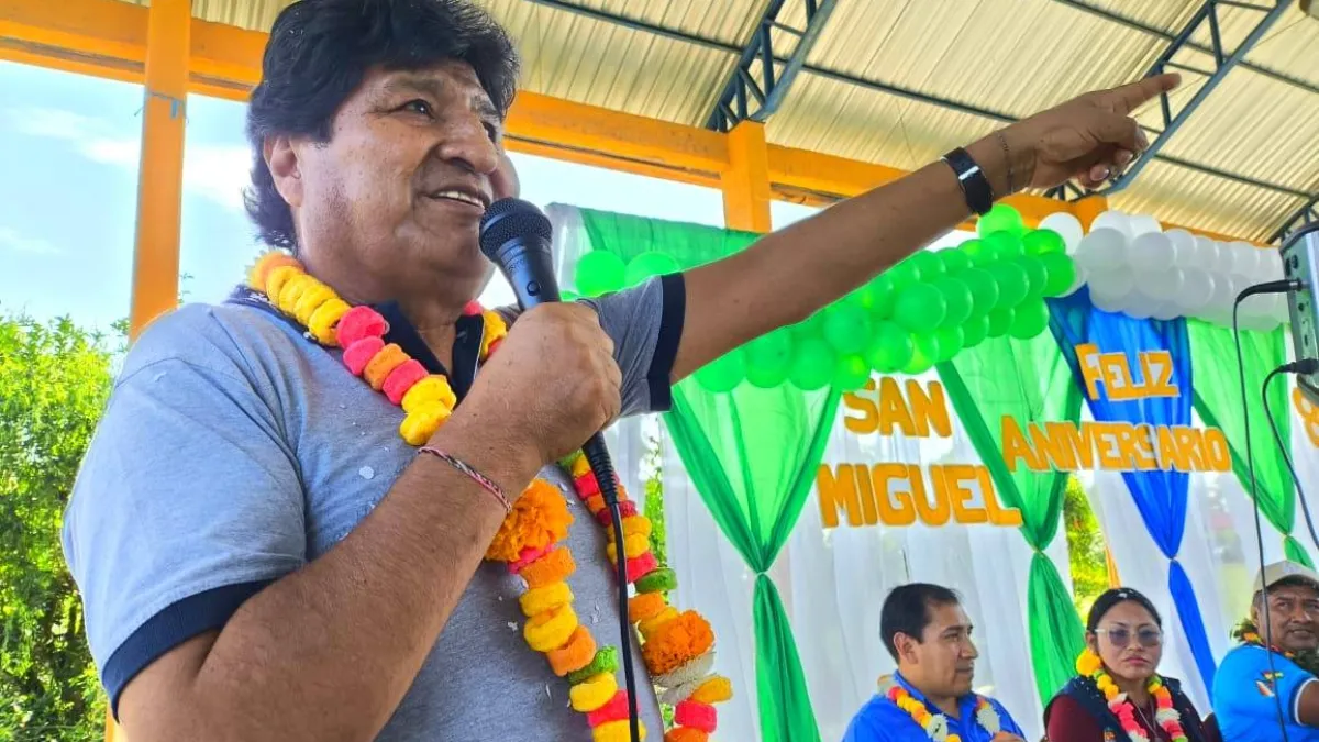 Expresidente Evo Morales cuestiona viajes de Andrónico Rodríguez a Marruecos y su falta de pronunciamiento sobre el pueblo Saharaui