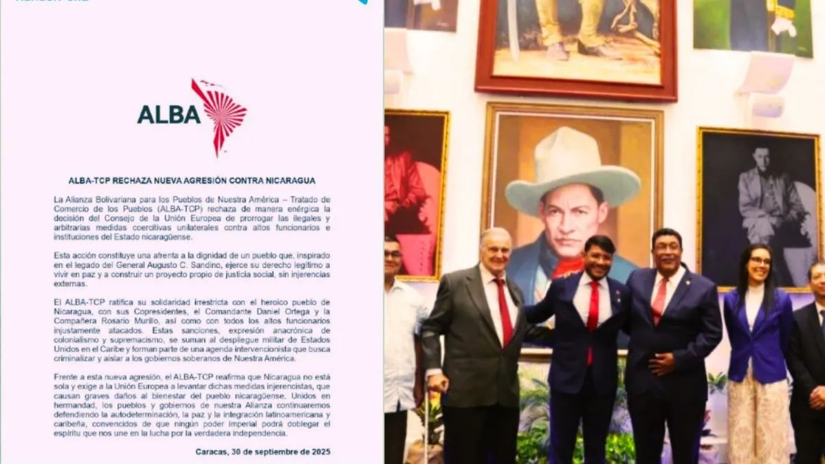 ALBA-TCP condena prórroga de sanciones de la UE contra Nicaragua y denuncia injerencia colonialista