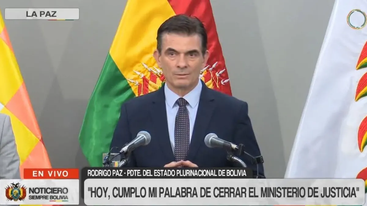 Rodrígo Paz : El Ministerio de Justicia ha muerto, no habrá más  persecución política.