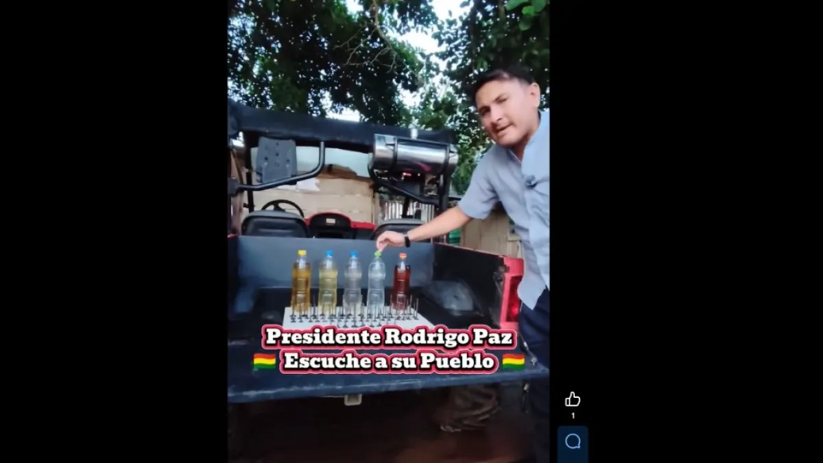 Mecánico denuncia daños en vehículos y pide al presidente Rodrigo Paz importar gasolina de mejor calidad