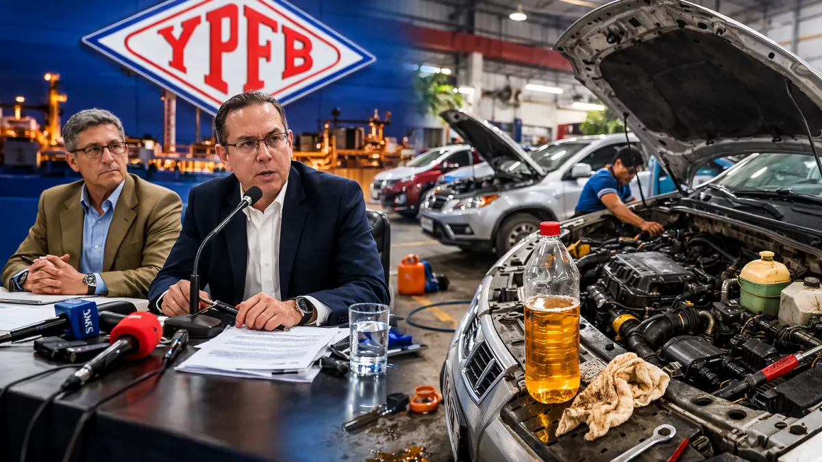 YPFB admite más de 10 mil vehículos dañados por gasolina basura, pero niega atención presencial a los afectados